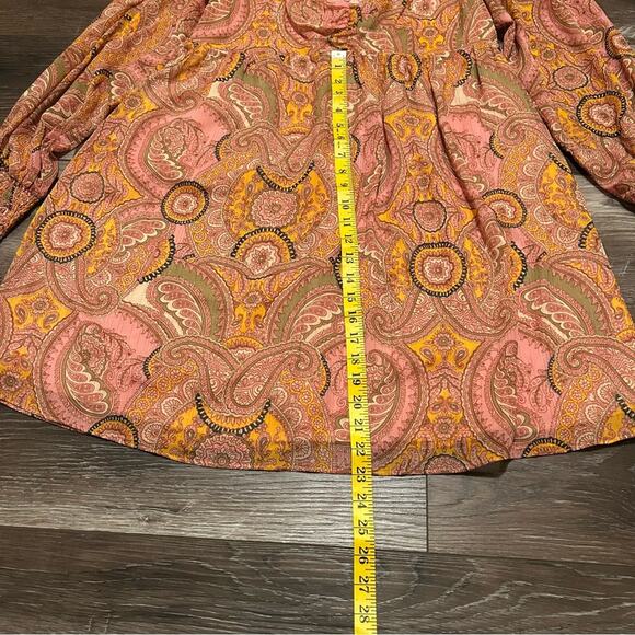 BCBGeneration Pink Paisley Sweetheart Long Sleeve Dress, Size 10, Mini - Picture 6 of 10